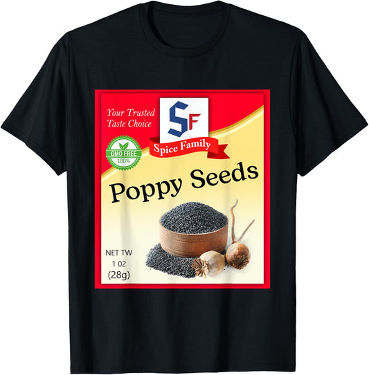 Poppy Seeds Condiment Costume Holiday Spice Costumes T-Shirt - T-Shirt | Black