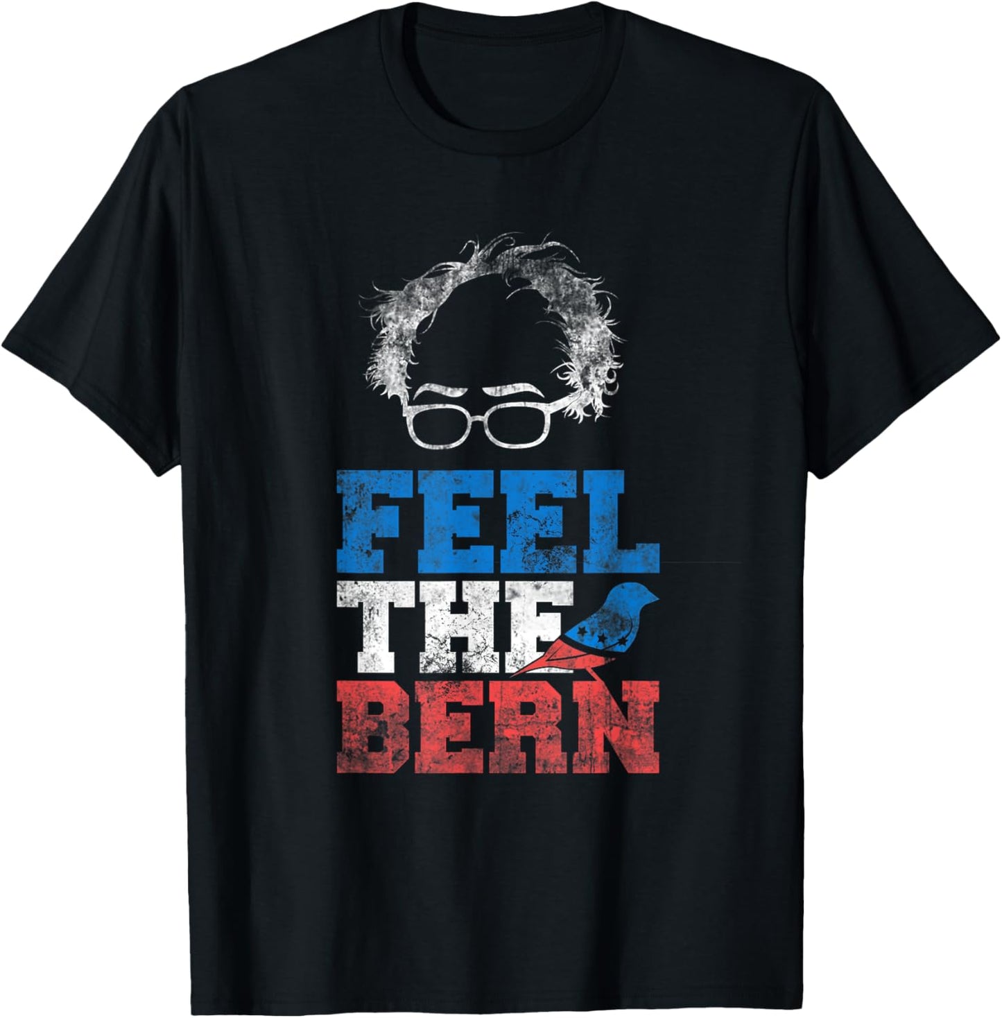 Bernie 2020 - Feel The Bern Bernie Sanders Sparrow Bird T-Shirt - T-Shirt | Black