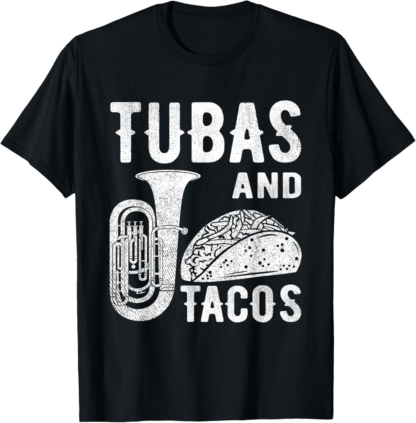 Tuba Player Marching Band Brass Instrument Taco Shells T-Shirt - T-Shirt | Black