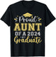 Proud Aunt of a 2024 Graduate Senior Graduation Women T-Shirt - T-Shirt | Black