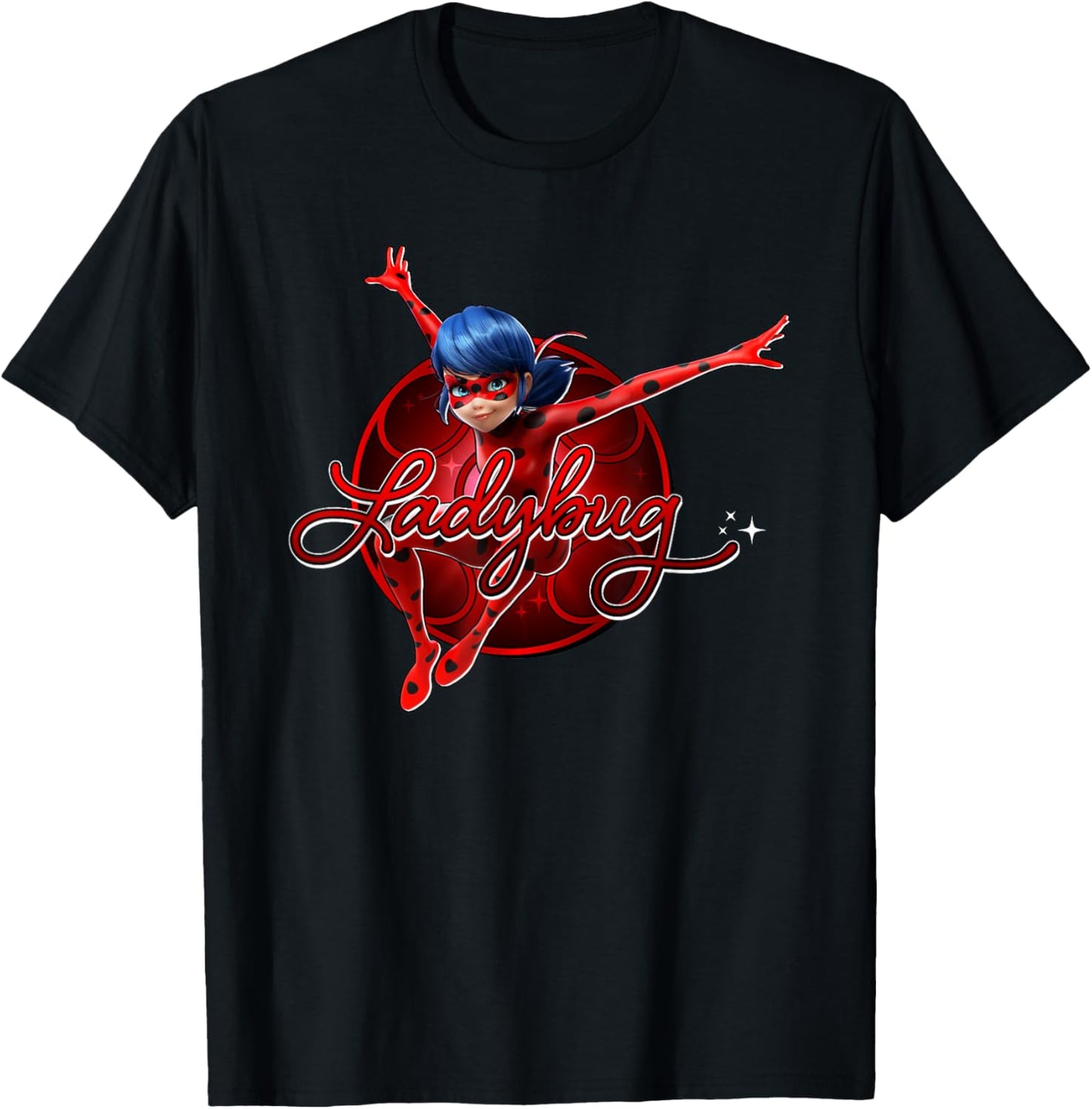 Miraculous Collection Ladybug Badge02 T-Shirt - T-Shirt | Black