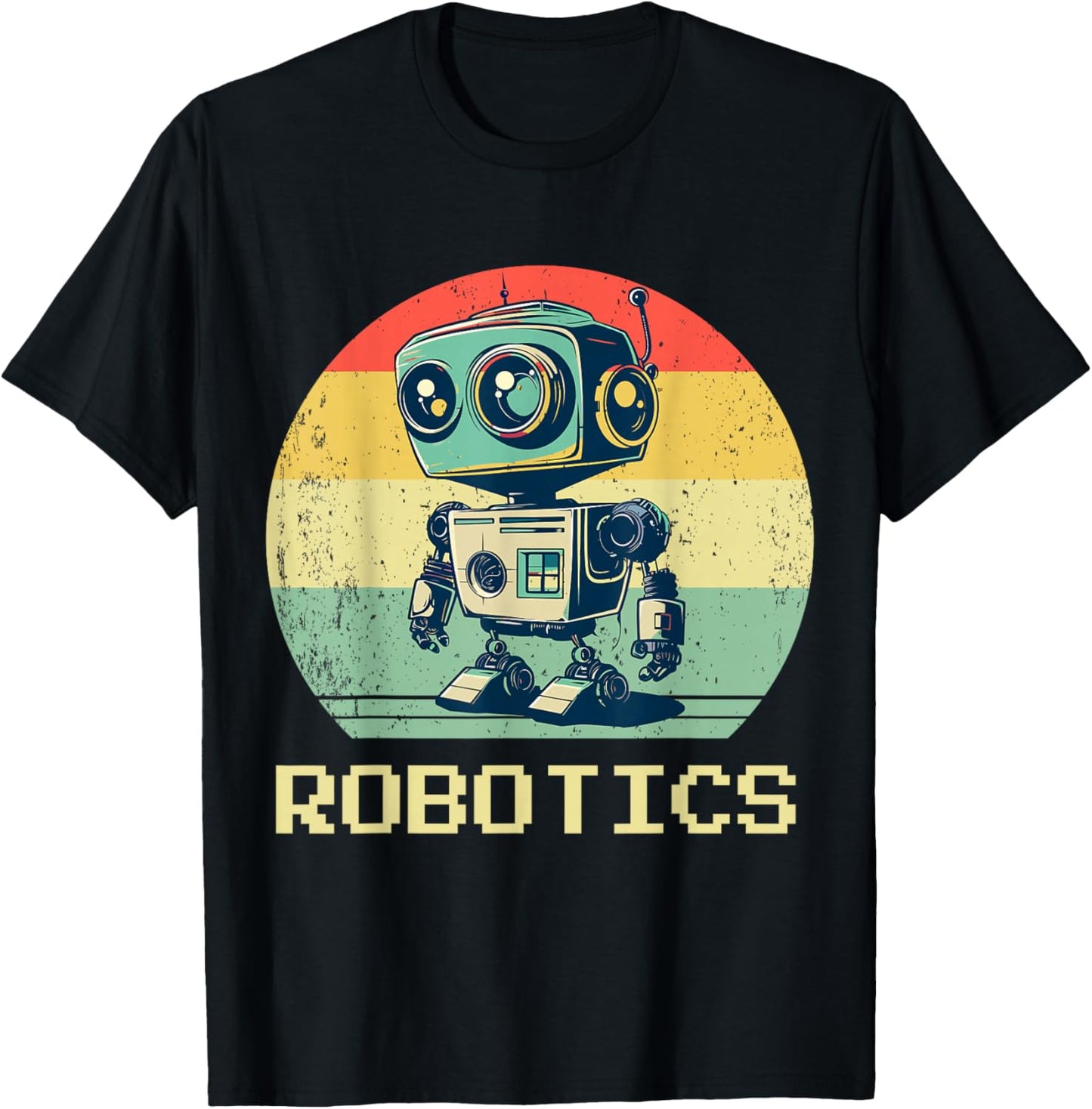 Retro Vintage Robot Robotics Engineer Engineering T-Shirt - T-Shirt | Black