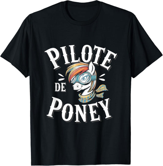Pony Fan Rider Man Woman Child Original Funny T-Shirt - T-Shirt | Black