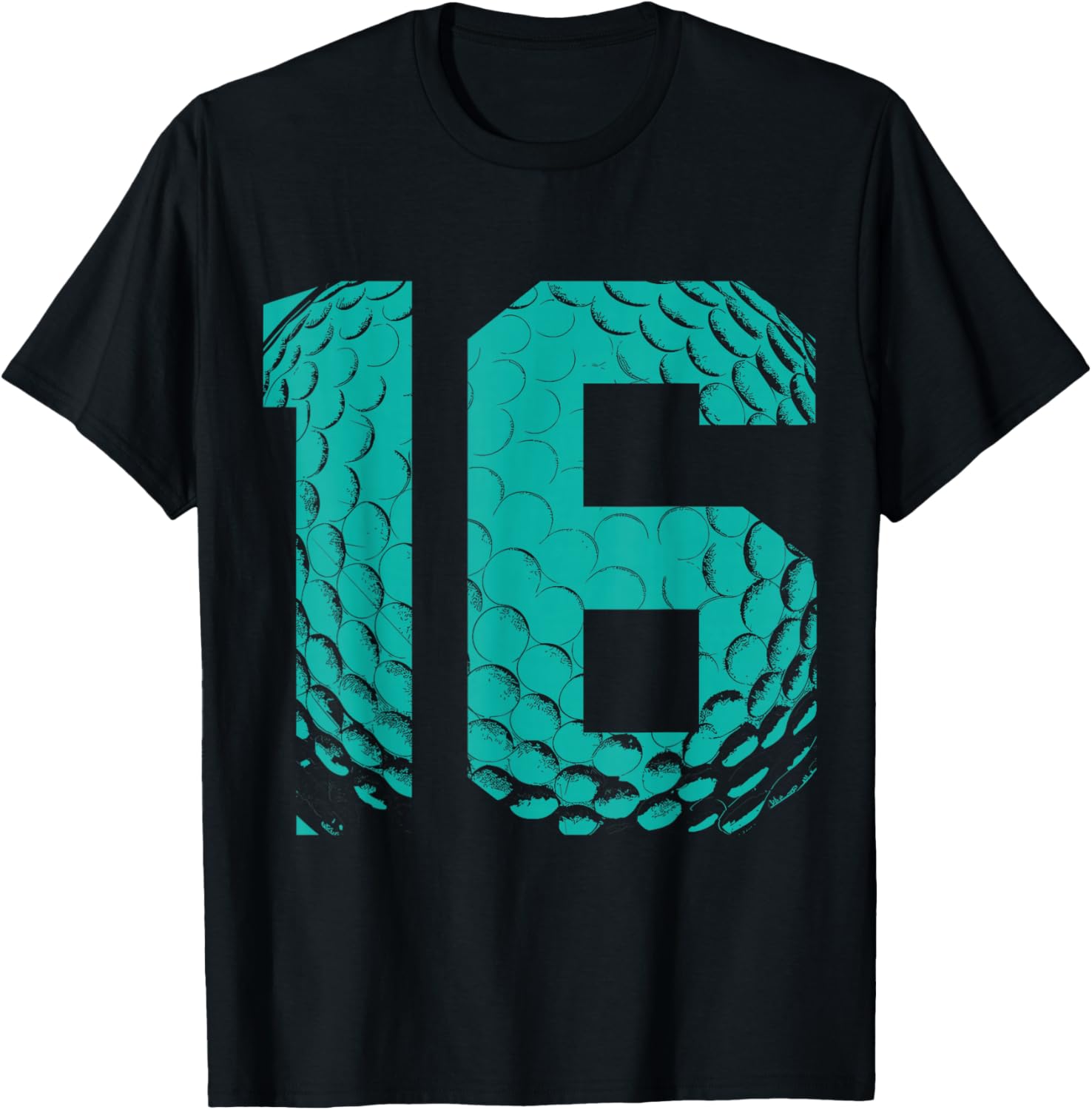16th Birthday Boy Golf Player Golf 16 Years Old T-Shirt - T-Shirt | Black
