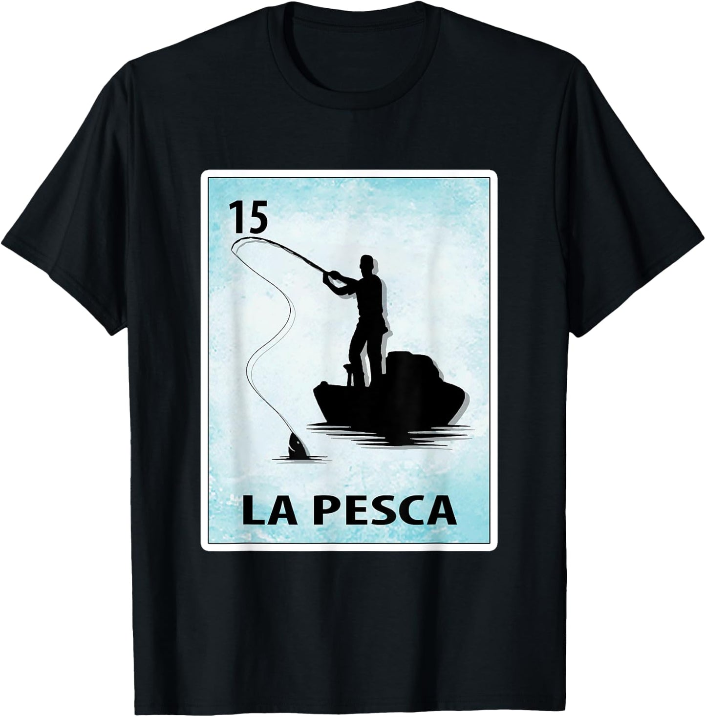 La Pesca Mexican Fishing Cards T-Shirt - T-Shirt | Black