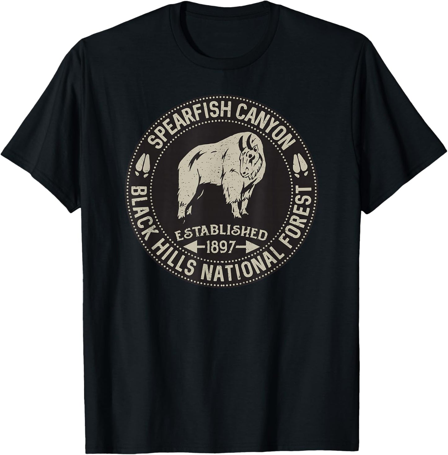 Spearfish Canyon Black Hills National Forest T-Shirt - T-Shirt | Black