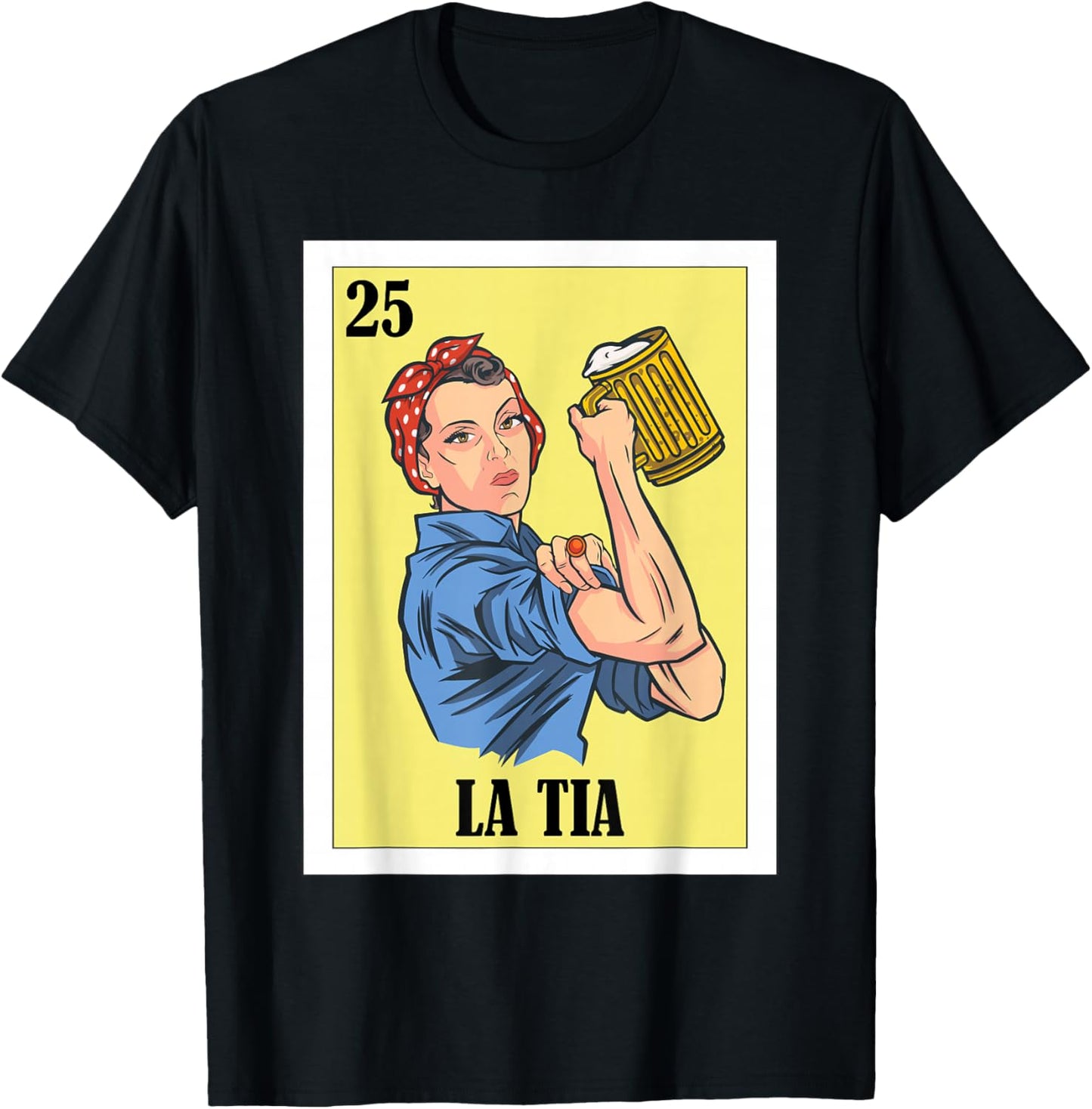 Funny Mexican Design for Aunt - La Tia T-Shirt - T-Shirt | Black