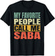 My Favorite People Call Me Saba Men Fathers Day Vintage T-Shirt - T-Shirt | Black