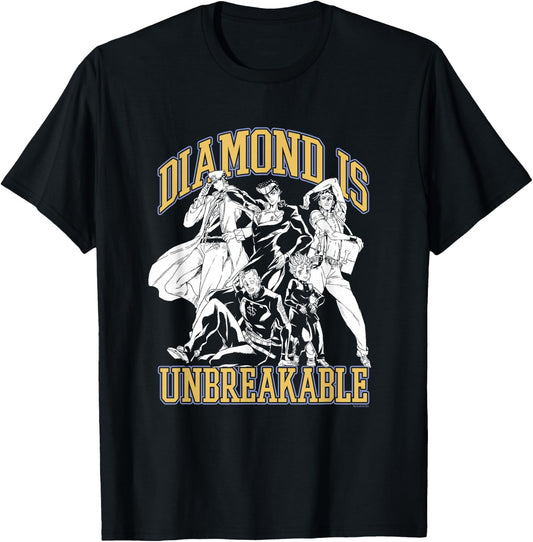 JoJo Part 4 Group Pose - Jotaro Josuke Okuyasu Koichi Rohan T-Shirt - T-Shirt | Black