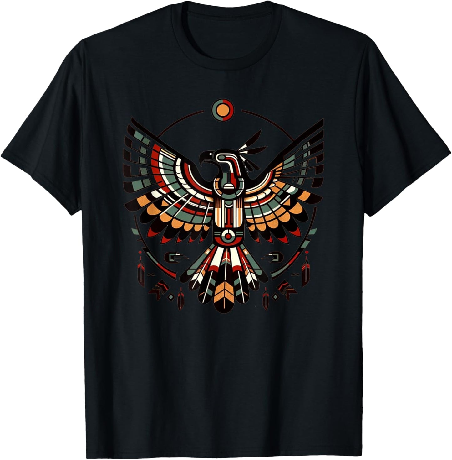 Thunderbird Native American Tribal Art T-Shirt - T-Shirt | Black