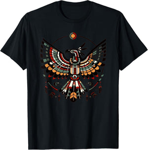 Thunderbird Native American Tribal Art T-Shirt - T-Shirt | Black
