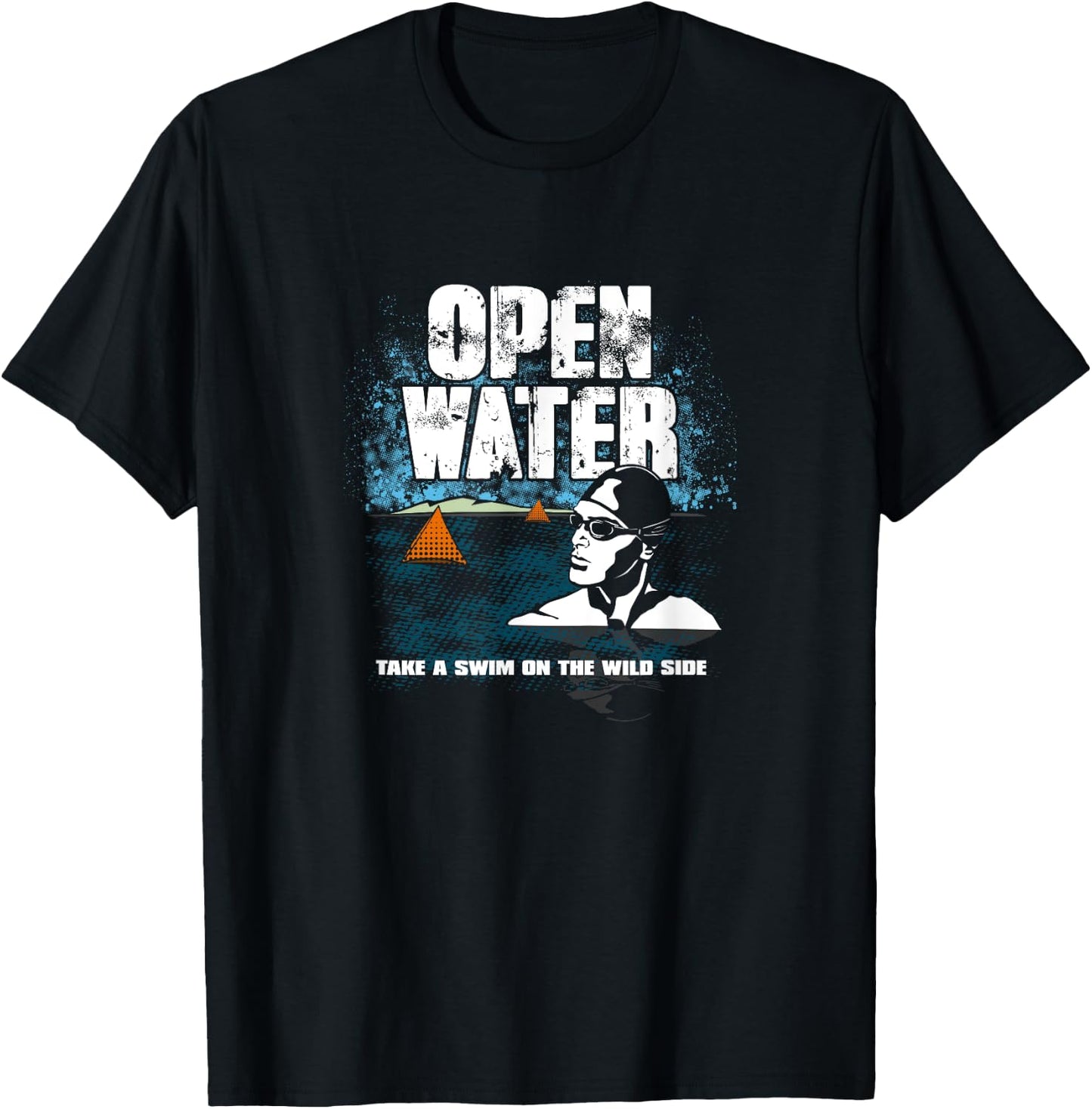 Open Water Swimming Triathlon Crossing English Channel Event T-Shirt - T-Shirt | Black