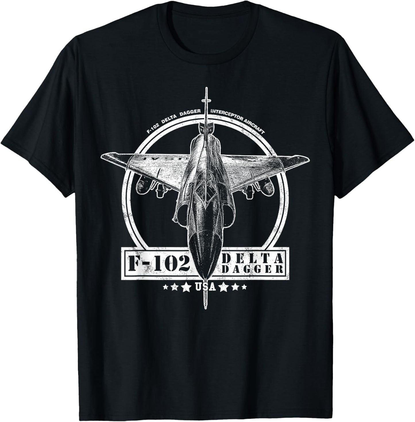 F-102 Delta Dagger Aircraft T-Shirt - T-Shirt | Black