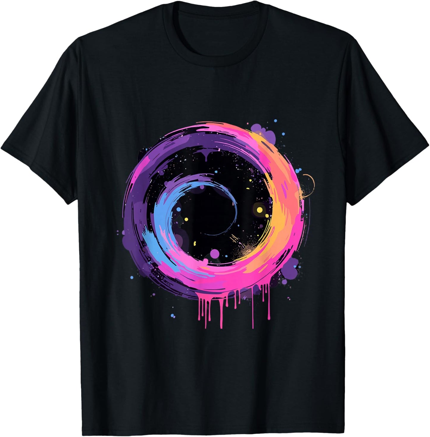 Cosmic Graffiti Galaxy Swirl T-Shirt - T-Shirt | Black