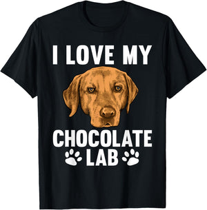 Cute Chocolate Lab Design Women Labrador Retriever T-Shirt - T-Shirt | Black