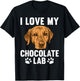 Cute Chocolate Lab Design Women Labrador Retriever T-Shirt - T-Shirt | Black
