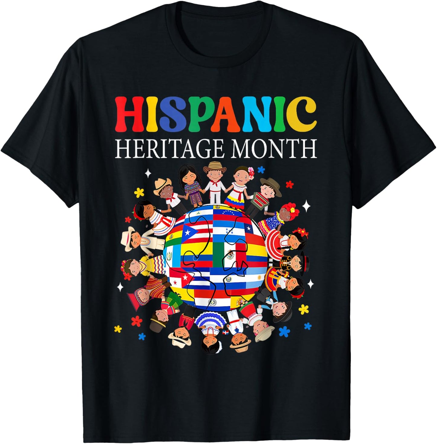 Hispanic Heritage Month Latino Puerto Rico Boys Girls Kids T-Shirt - T-Shirt | Black