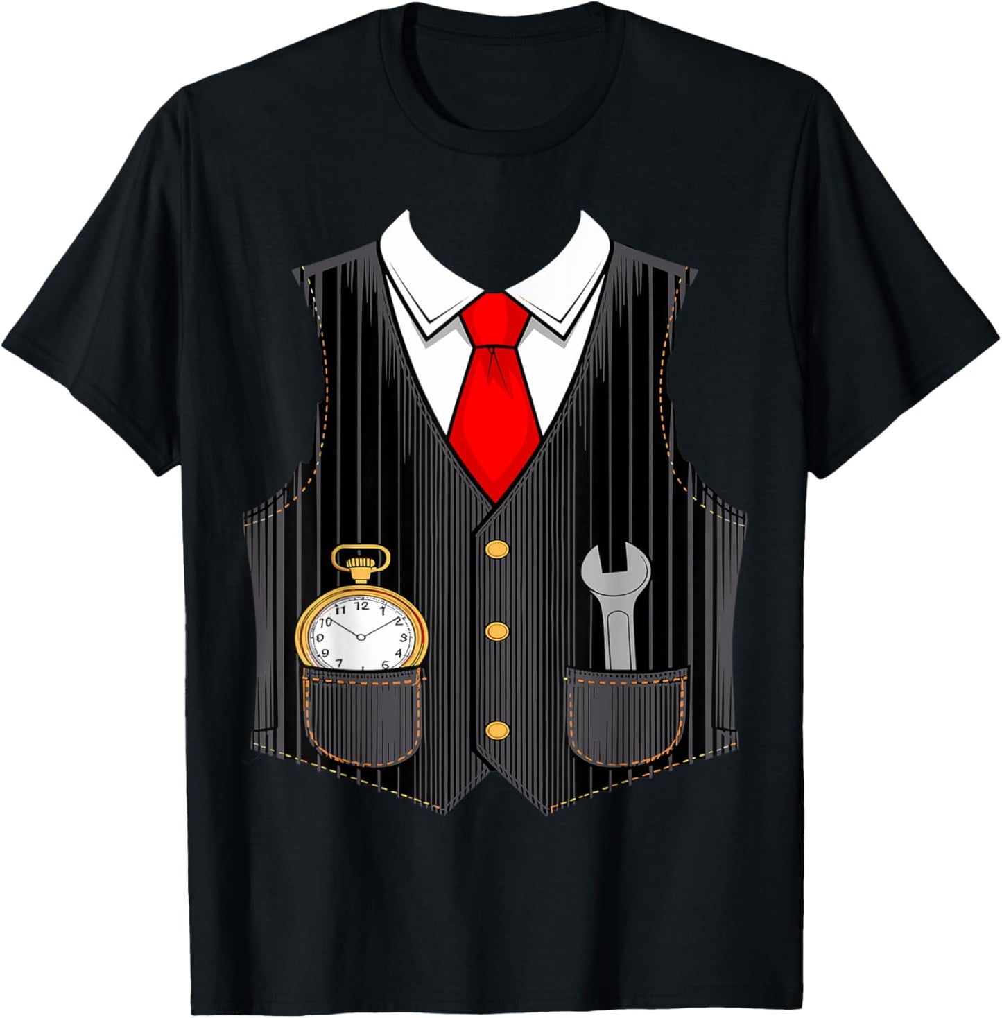 Halloween Train conductor costume for kids men women T-Shirt - T-Shirt | Black