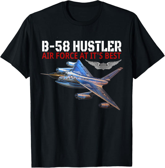 The B-58 Hustler in action. Air Force aviation at its best. T-Shirt - T-Shirt | Black