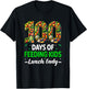 100 Days of Feeding Kids School Lunch Lady 100th Day School T-Shirt - T-Shirt | Black