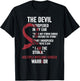 The Devil- Multiple Myeloma Cancer Awareness Support Ribbon T-Shirt - T-Shirt | Black