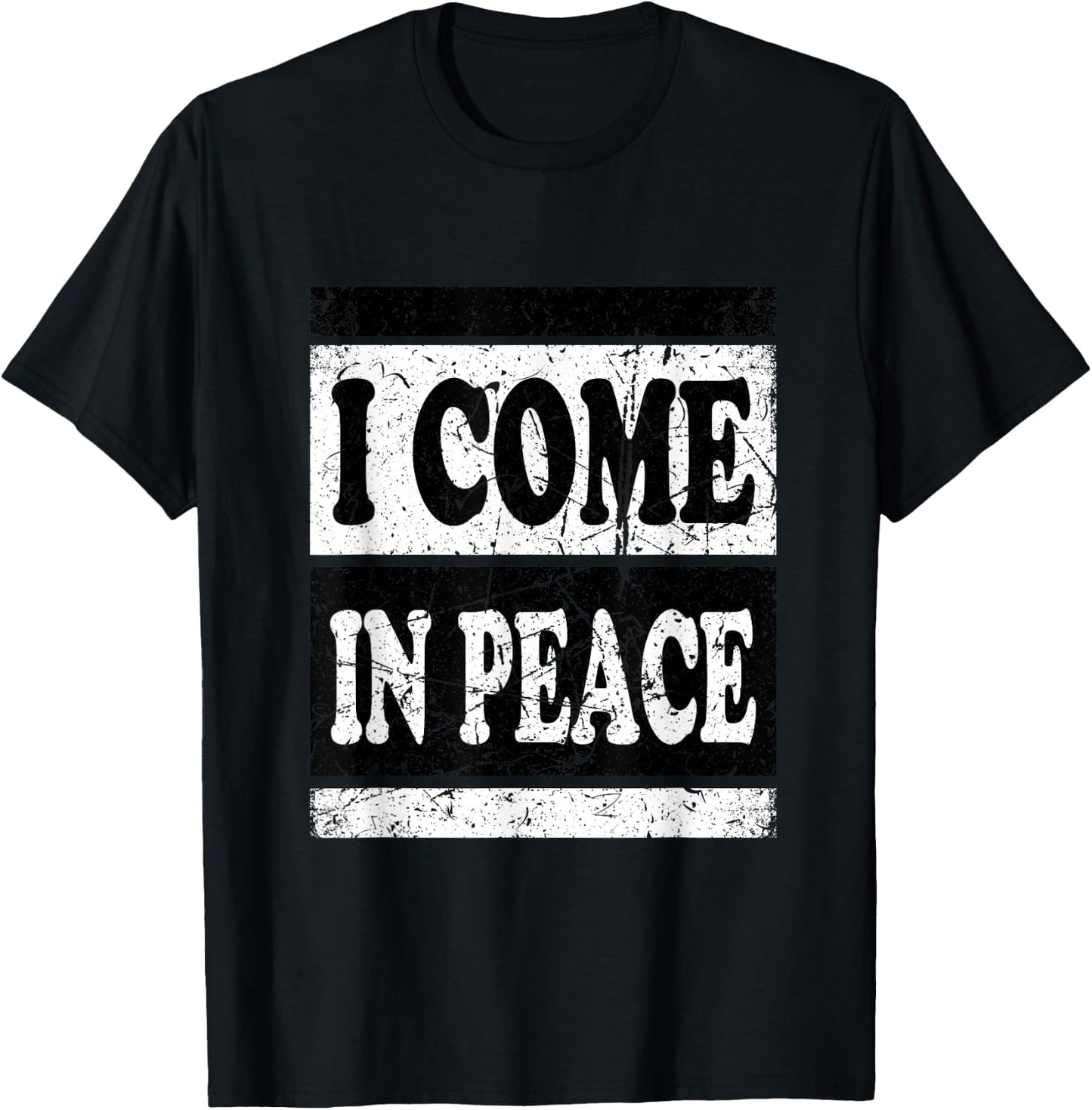 Funny I Come In Peace I'm Peace Matching Couples Costume T-Shirt - T-Shirt | Black