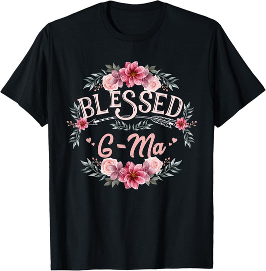 Blessed G-Ma Shirt Mother's Day T-Shirt - T-Shirt | Black