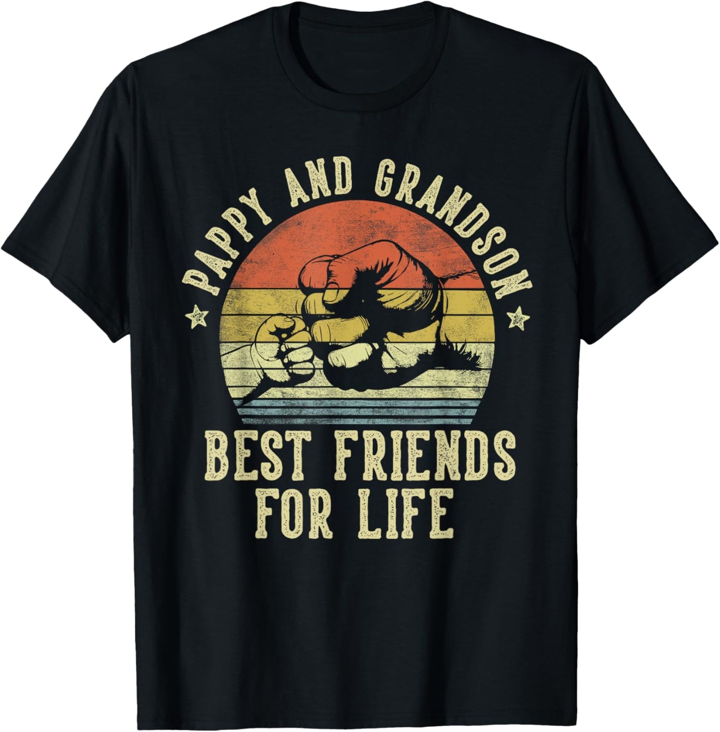 Pappy and Grandson Best Friends for Life Funny Pappy T-Shirt - T-Shirt | Black