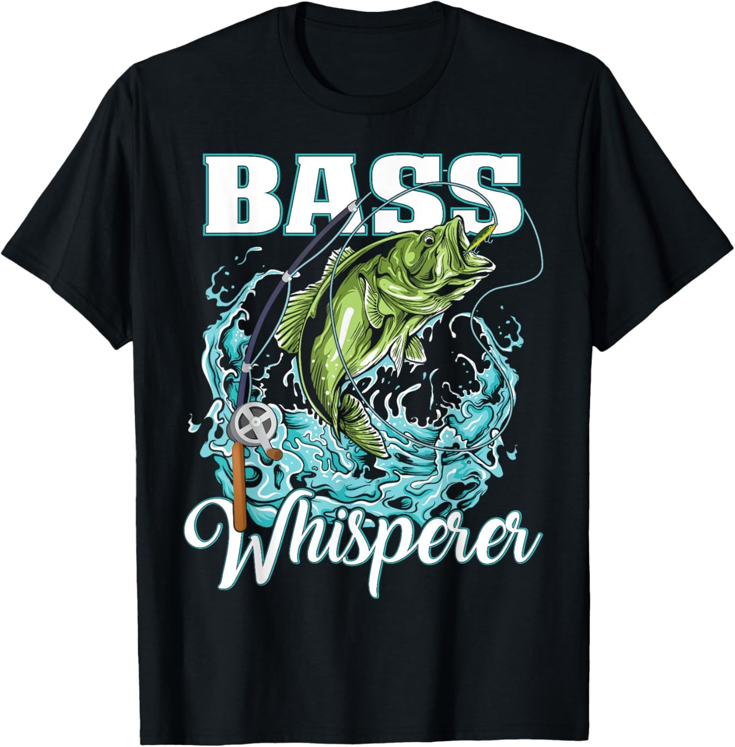 Patriotic anglers American Bass Pro whisperer fisherman T-Shirt - T-Shirt | Black