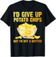 Funny Potato Chips Art Women Kids Bag of Chips Lover T-Shirt - T-Shirt | Black