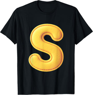 Letter S Funny Chipmunk Group Matching Costume T-Shirt - T-Shirt | Black