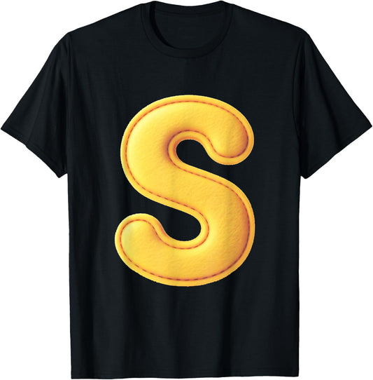 Letter S Funny Chipmunk Group Matching Costume T-Shirt - T-Shirt | Black
