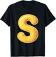 Letter S Funny Chipmunk Group Matching Costume T-Shirt - T-Shirt | Black