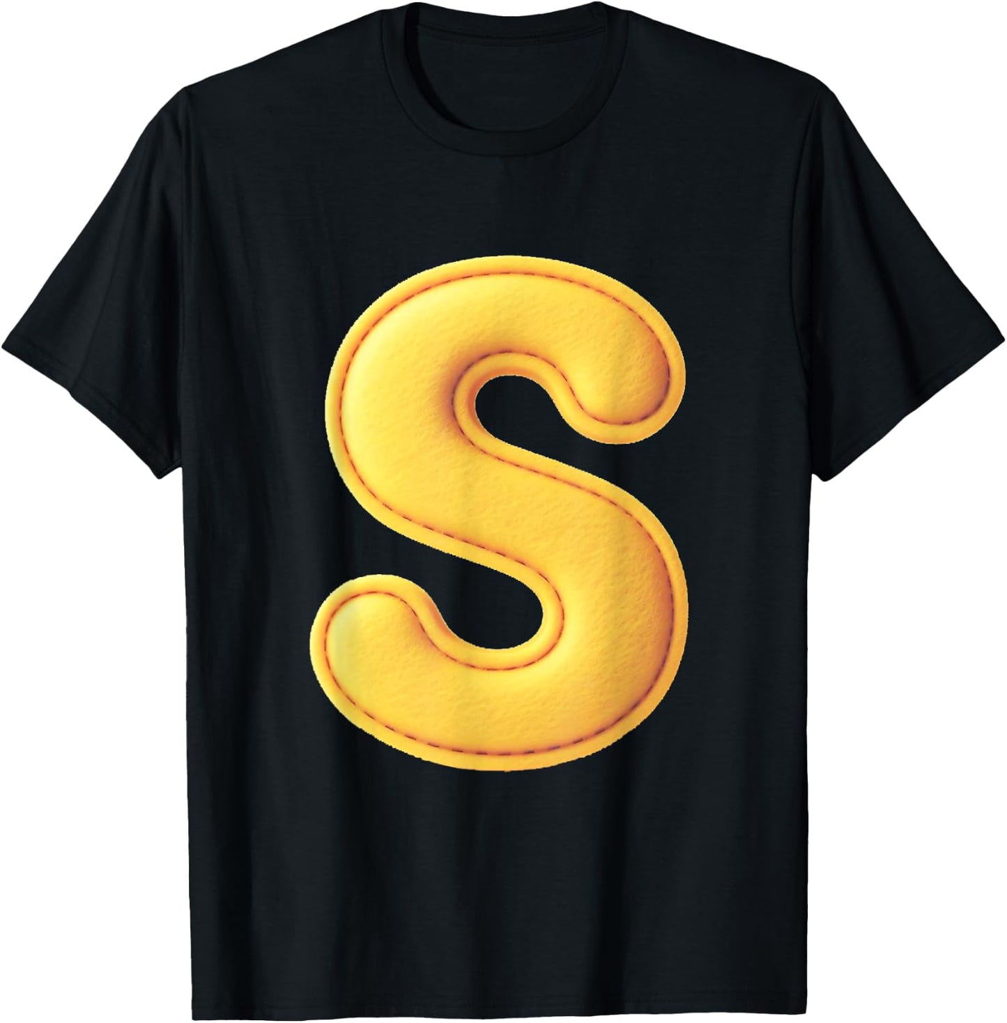 Letter S Funny Chipmunk Group Matching Christmas Costume T-Shirt - T-Shirt | Black