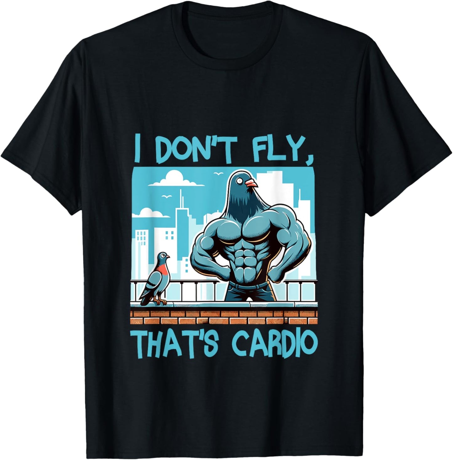 Pigeon Workout Bodybuilding Fitness Gym Muscle T-Shirt - T-Shirt | Black