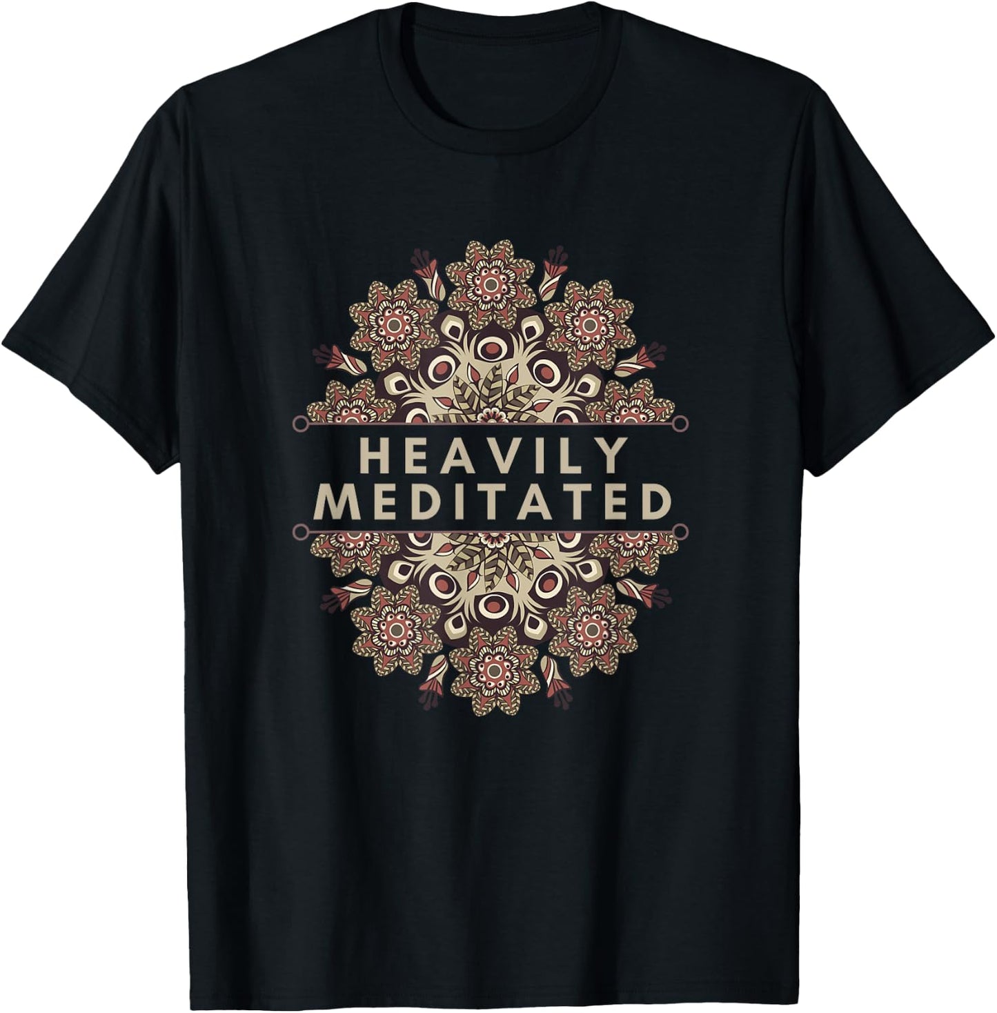 Heavily Meditated Antique Mandala Design for Yoga Lovers T-Shirt - T-Shirt | Black