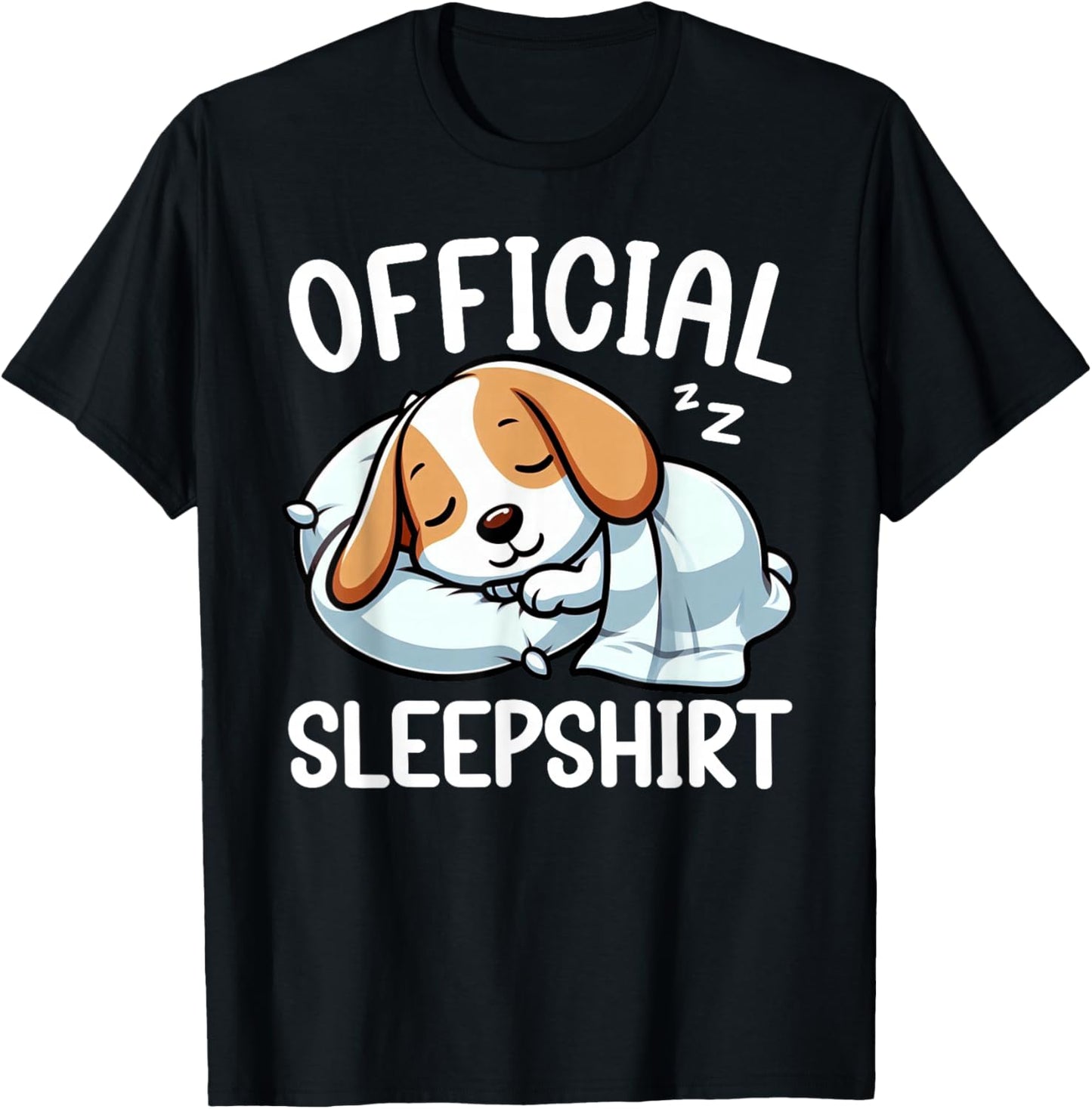 Official Sleepshirt Beagle Lover Funny Lazy Nap Dog Pajama T-Shirt - T-Shirt | Black