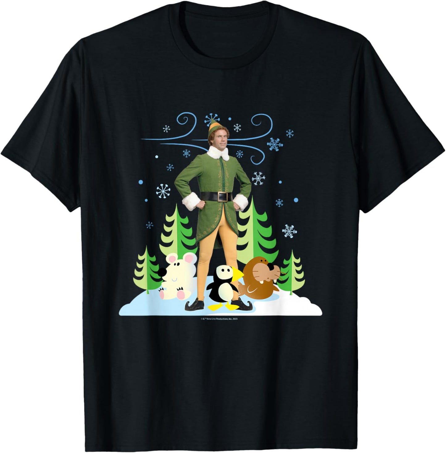 Elf - Buddy And Arctic Puppets T-Shirt - T-Shirt | Black
