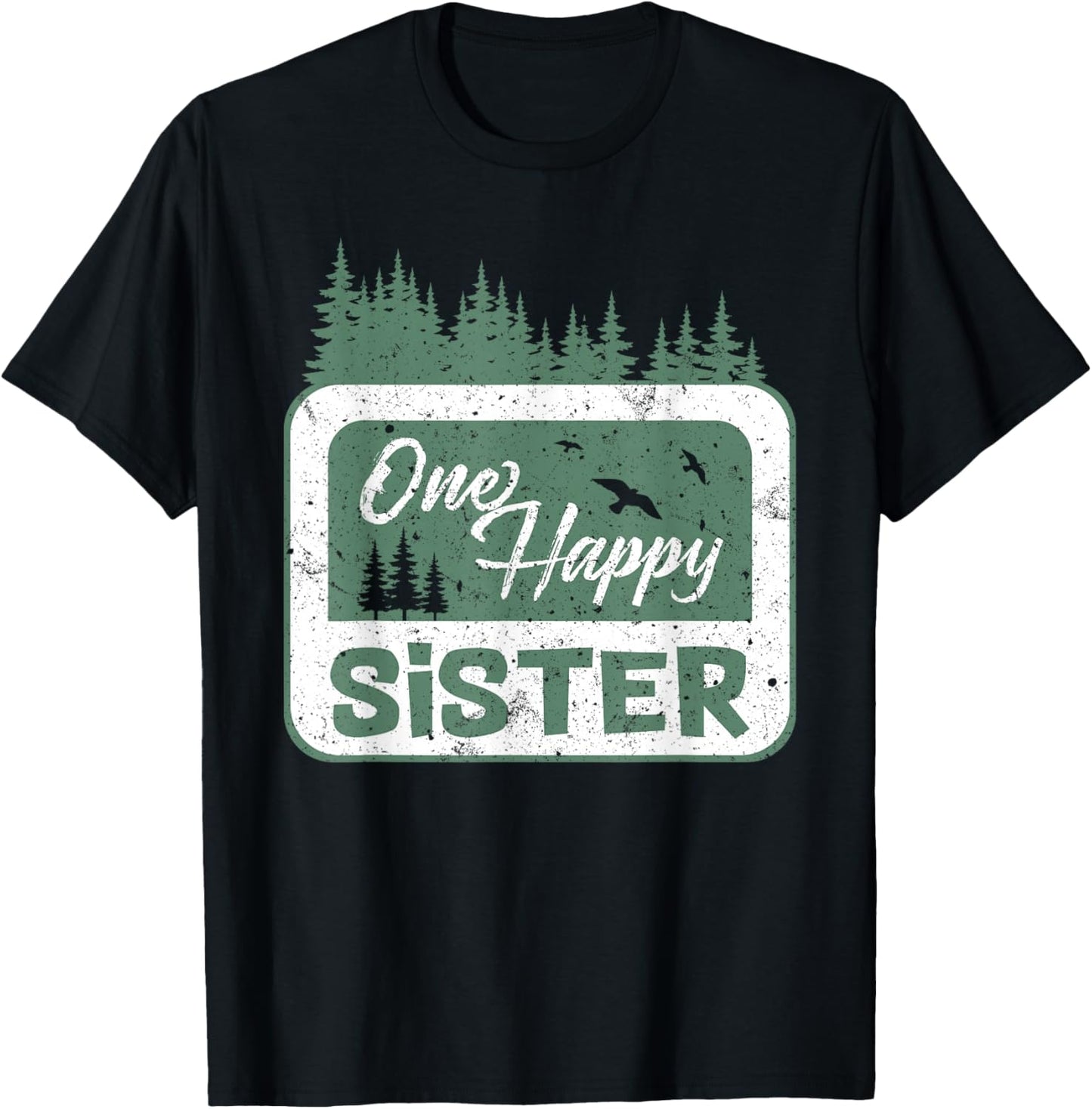 One Happy Sister Camper 1St Birthday Camping Bear T-Shirt - T-Shirt | Black