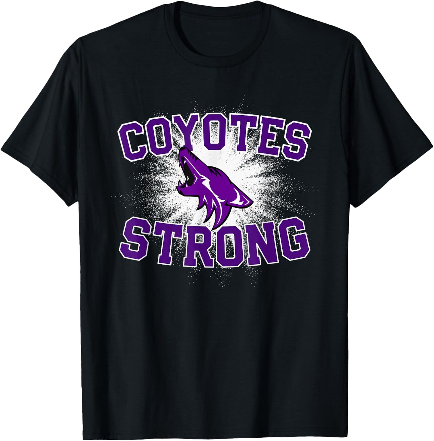 Anna Coyotes Logo Strong Flag HS T-Shirt - T-Shirt | Black
