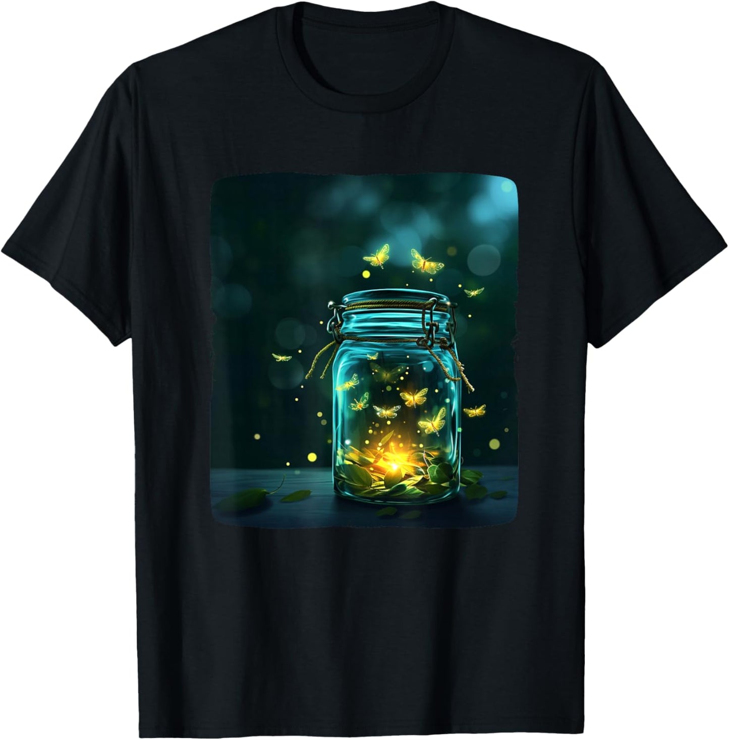 Cool insects in a Jar for fireflies lovers in summer nights T-Shirt - T-Shirt | Black