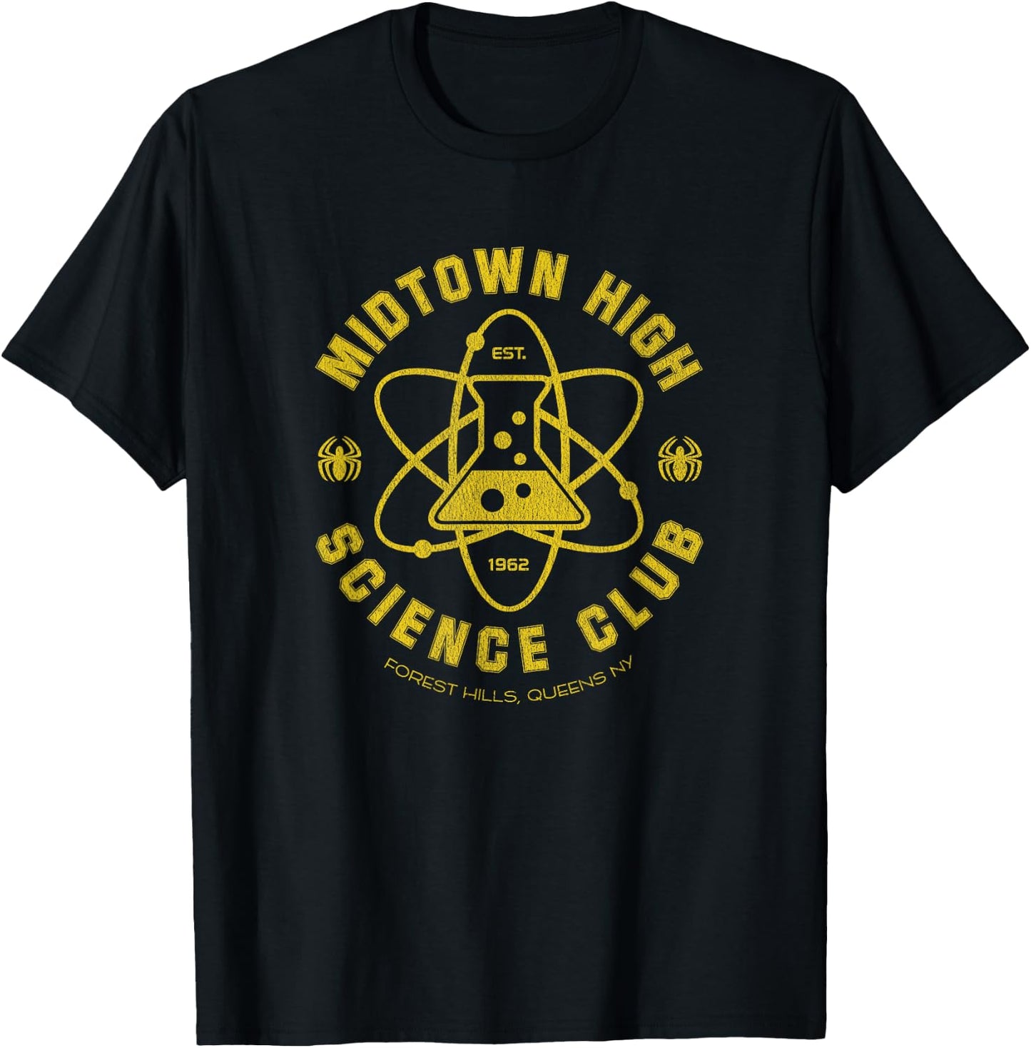 Marvel Spider-Man Midtown High Science Club Small T-Shirt - T-Shirt | Black