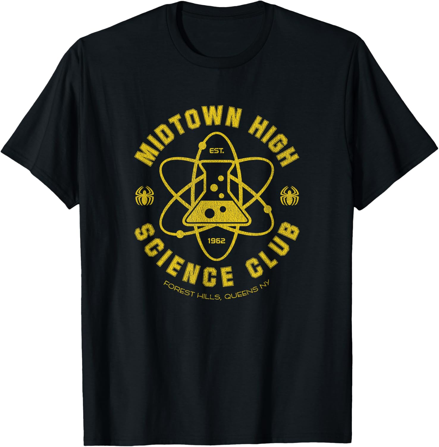 Marvel Spider-Man Midtown High Science Club Small T-Shirt - T-Shirt | Black