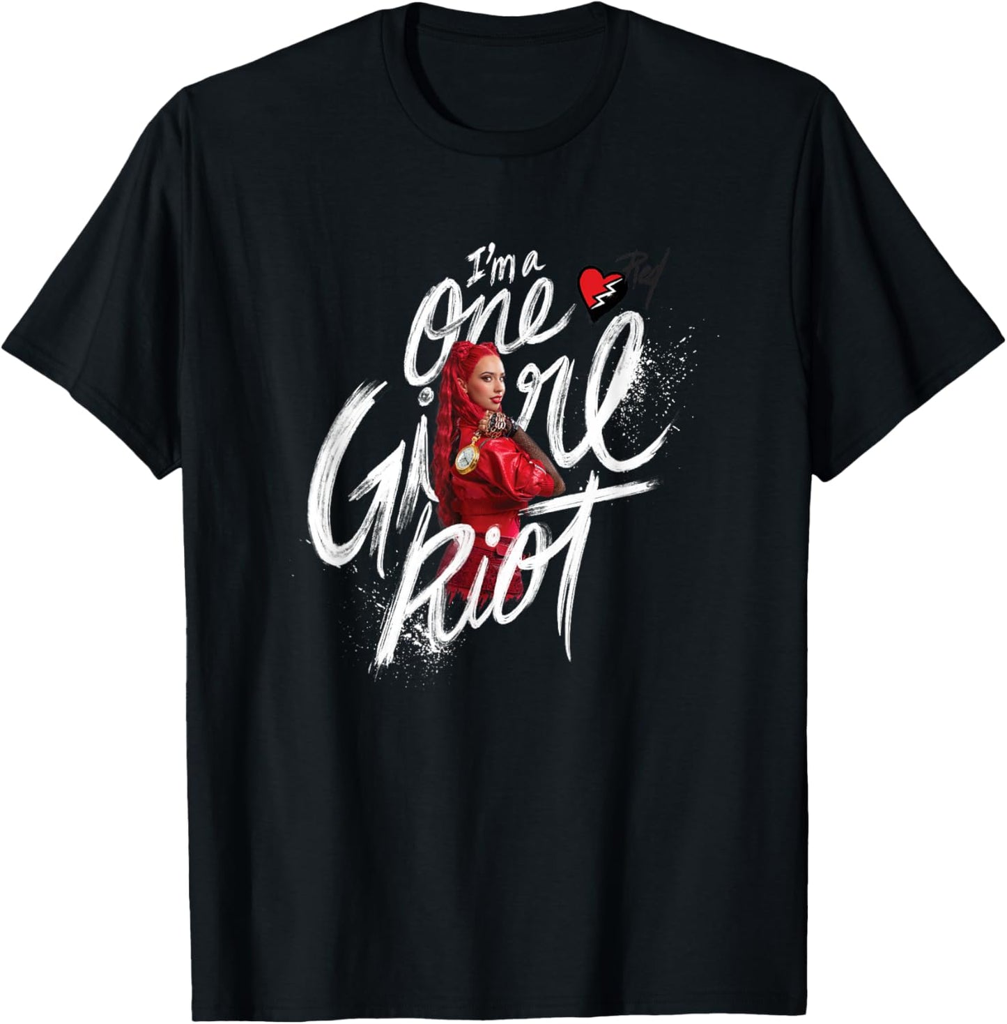 Disney Descendants: The Rise Of Red I'm A One Girl Riot Red T-Shirt - T-Shirt | Black