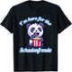 Everything Is Currency I'm Here For The Schadenfreude Funny Cute Panda Sarcastic -Adults Black Cotton, Polyester Short Sleeve Classic Fit Collarless T-Shirt - T-Shirt | Black
