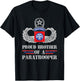 Proud Brother Of 82nd Airborne Division Veteran Paratrooper T-Shirt - T-Shirt | Black