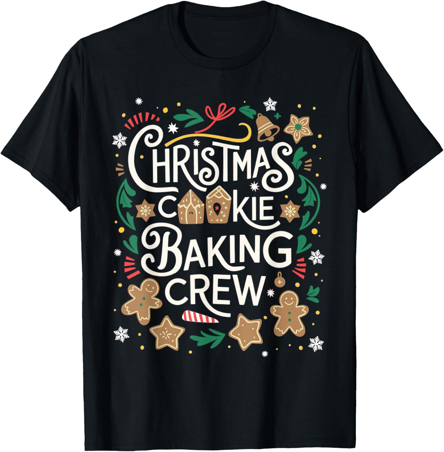 Christmas Cookie Baking Crew Family Christmas X-Mas T-Shirt - T-Shirt | Black