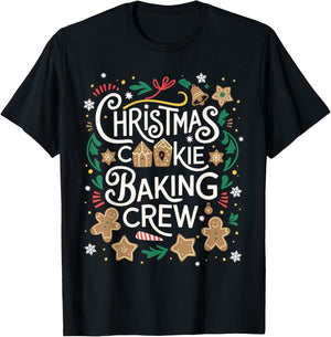 Christmas Cookie Baking Crew Family Christmas X-Mas T-Shirt - T-Shirt | Black