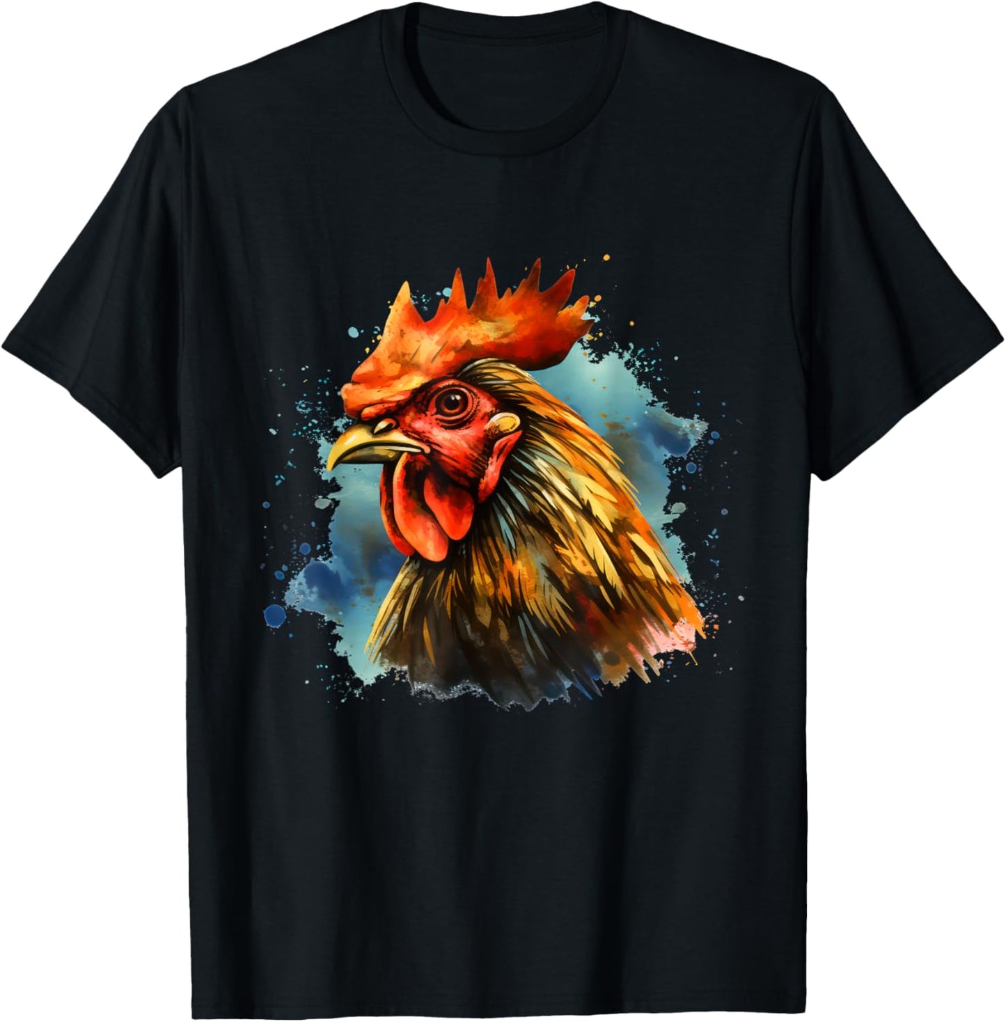 Vintage Rooster Chicken T-Shirt - T-Shirt | Black