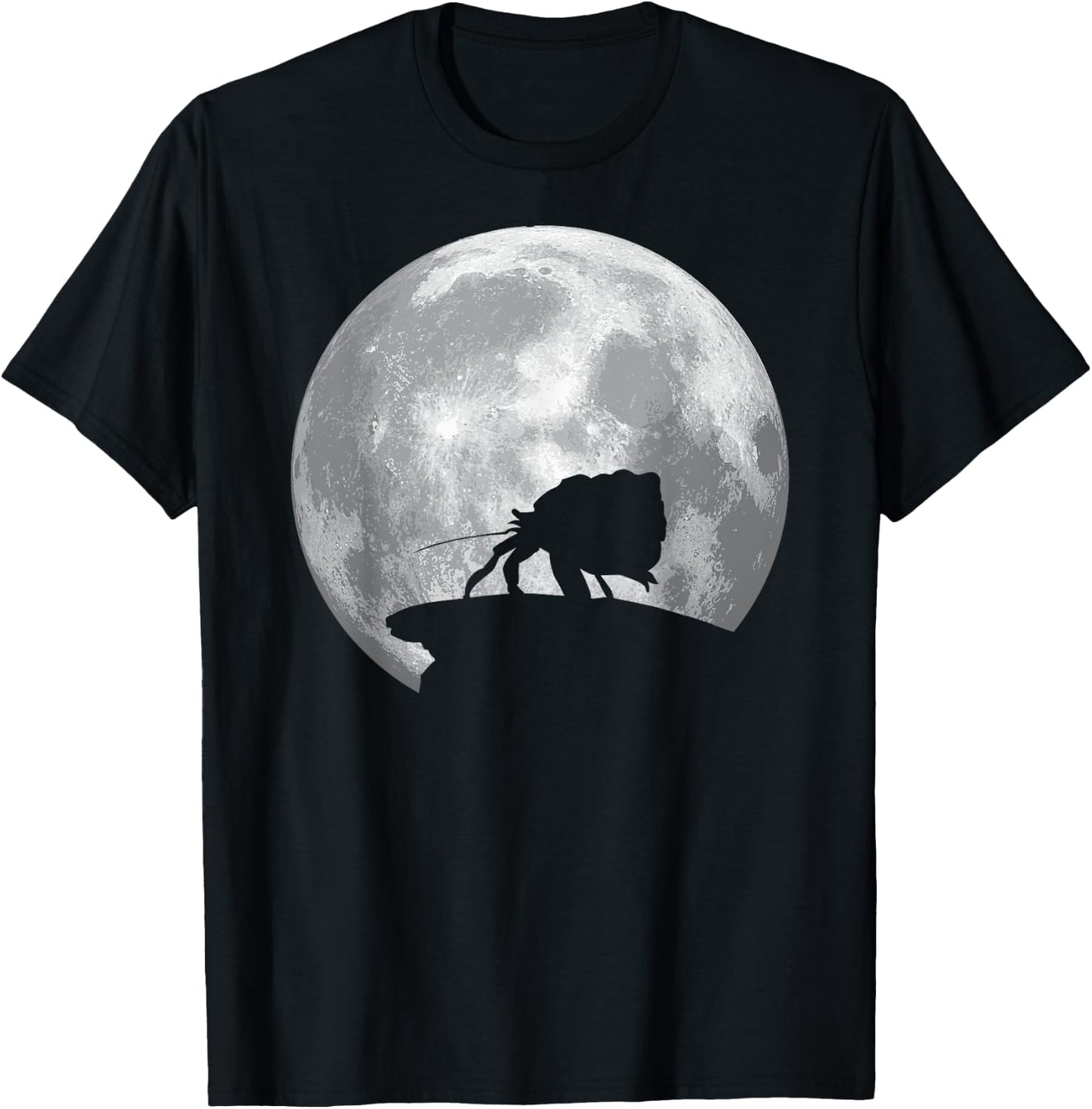 HERMIT CRAB And Moon Vintage Halloween Costume T-Shirt - T-Shirt | Black
